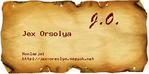 Jex Orsolya névjegykártya